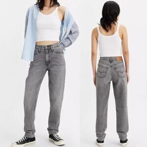 NWT LEVI'S Premium 80s Mom Women's Jeans Size 24 What Once Was Grey